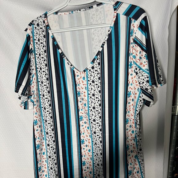 Ladies Blouse Red White and Blue - Picture 1 of 1